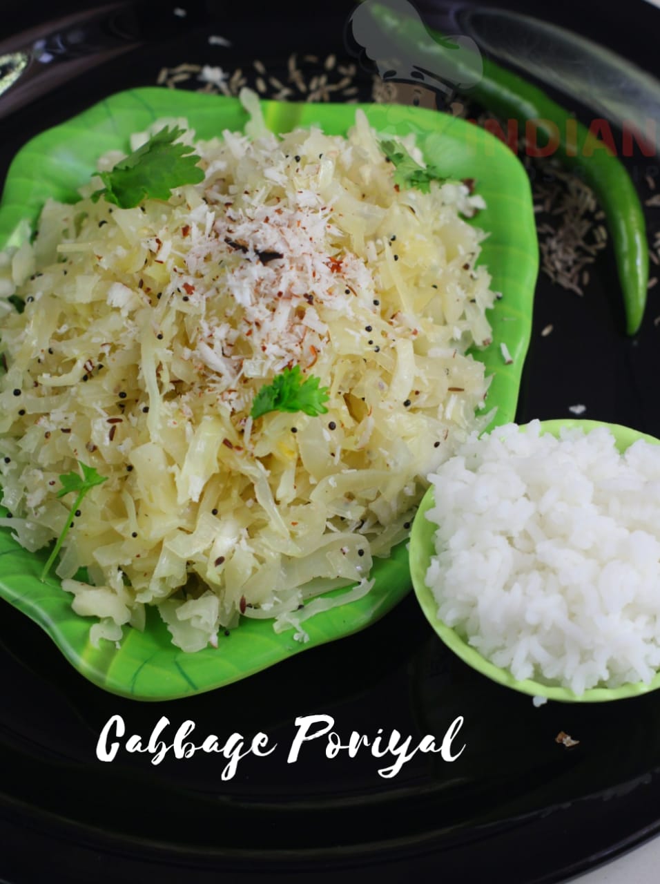 cabbage poriyal recipe