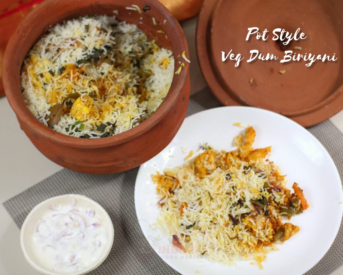 Pot Style Vegetable Dum Briyani Recipe