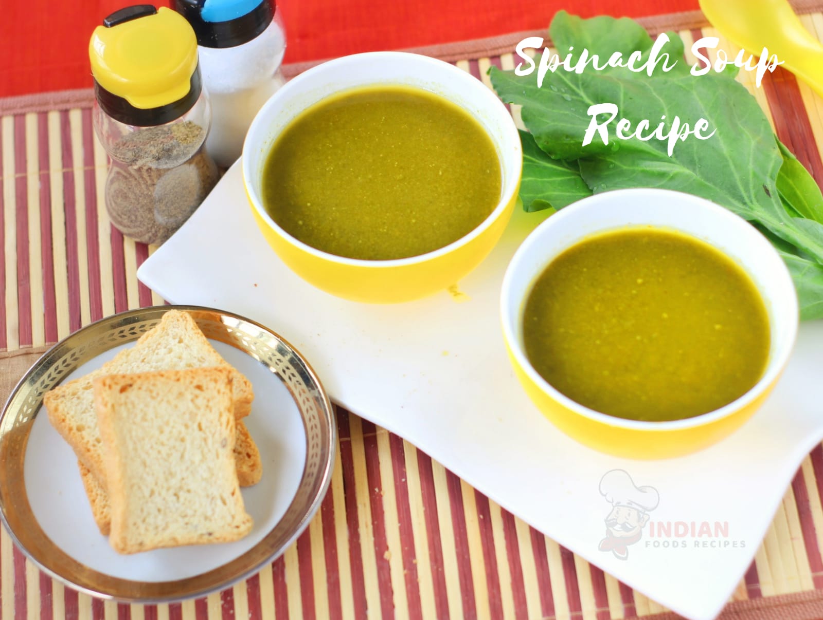 spinach soup palak soup recipe