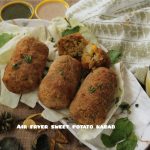 Air Fryer Sweet Potato Poha Kabab / Low Calorie Kabab With Red Poha And Sweet Potato